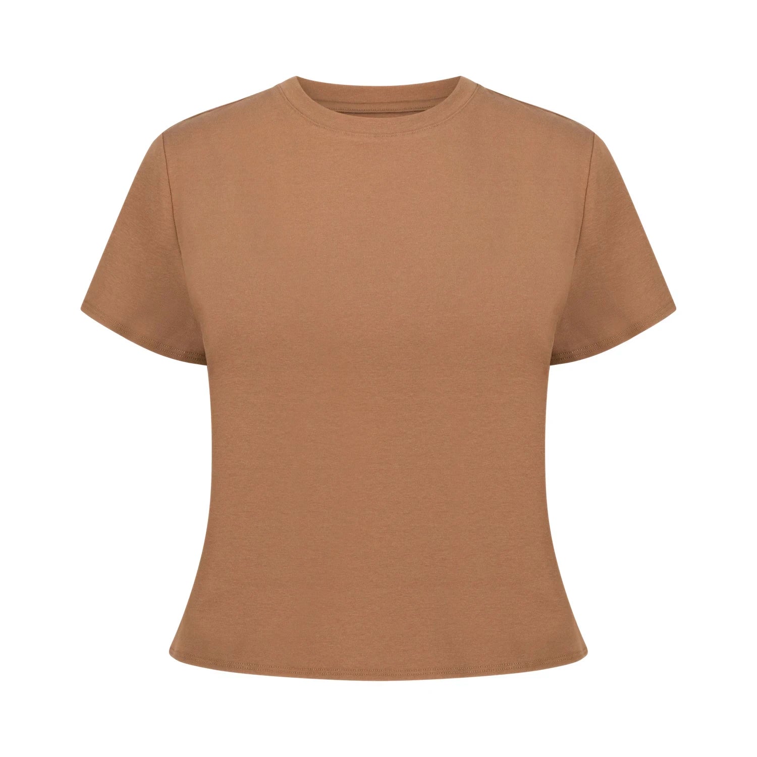 A Caramel Melt t-shirt with a slightly flared fit, viewed from the front.